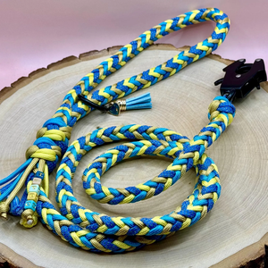 5 फीट लंबे बैंगनी सिल्वर ग्लिटर और लैवेंडर रंग पैराकॉर्ड कुत्ते के साथ पैराकॉर्ड कुत्ते पट्टा और शामिल ट्रैफिक लीड - Product Image 1