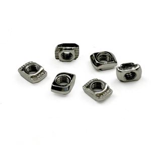 Écrous à fente en T en aluminium, tête plate, zingués, à enfoncer, autobloquants, usinés CNC, entièrement filetés, norme européenne pour l'assemblage de cadres - Product Image 4