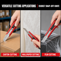 Couteau utilitaire rétractable sécurisé pour étudiants, lame cassable de 18 mm, coupe-plastique DIY pour le bureau et l'école, modèle RX0057