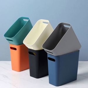 <b>Plastic</b> 10L Open Top Black Eco-Friendly Rectangular Customized Size Trash Can <b>Kitchen</b> Bathroom Bedroom Storage Bucket Garbage - Product Image 1