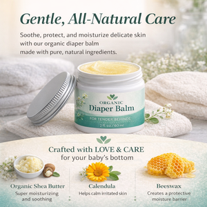 Baume pour couches bio à marque privée |   Crème pour bébé |   Calendula, sans parfum, soin pour peaux sensibles - Product Image 5