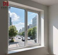 Ventana Abatible de Diseño Moderno de PVC con Doble Vidrio Templado, a Prueba de Insectos y Viento, Tamaño Personalizado