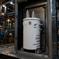 Transformateur toroïdal monophasé CSP 20 kVA 10 kV 220 V à bobine en aluminium, rempli d'huile, monté sur poteau