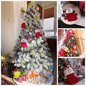 Socks Knitting Snowflake Letter <strong>Stocking</strong> Christmas Decoration For Home Xmas Tree Ornament Gift Navidad Natal 2024 - Product Image 6