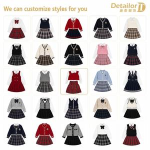 Conjunto de 3 Piezas para Bebés y Niñas Pequeñas, <span class=keywords><strong>Camisa</strong></span> Blanca de Manga Larga, Chaleco Rojo, Falda a Cuadros, Atuendo Informal para Festivales, Transpirable, en Existencia - Product Image 4