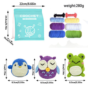 Le kit de crochet de bricolage fait à la main <span class=keywords><strong>pour</strong></span> débutants de style animal de vente chaude comprend un manuel d'instruction en <span class=keywords><strong>anglais</strong></span> et une vidéo - Product Image 6