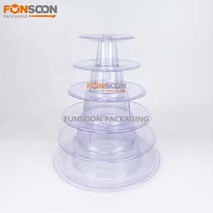 Soporte de exhibición de plástico transparente de 6 niveles para macarons, postres y galletas, ideal para eventos y fiestas. - Product Image 5