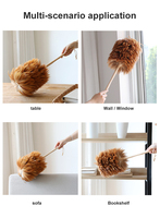 Grand plumeau en plumes de poulet pour ventilateurs de plafond et nettoyage de la poussière domestique/voiture, sans perte de plumes