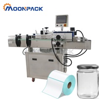 Machine d'étiquetage Moonpack ARLM-160A pour bouteilles en verre et en plastique, autocollants d'étiquetage pour machine d'emballage autonome