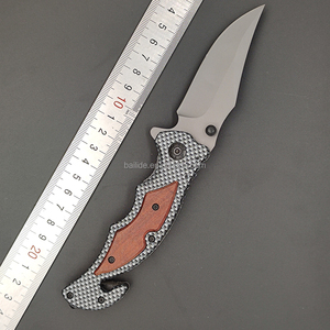 Hot <span class=keywords><strong>Sela</strong></span> Custom Hunting Plegable Hoja de acero inoxidable Mango de madera Campamento Supervivencia al aire libre Cuchillo de bolsillo táctico - Product Image 6