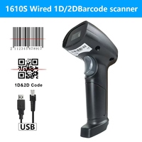 Escáner de Código de Barras de Mano con Cable USB 1D 2D OEM Personalizado, Lector de Códigos QR, Pistola Escaneadora de Códigos de Barras Datamatrix Inversos, Producto en Existencia a Precio Económico