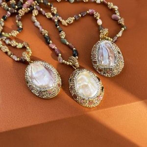Collier de perles naturelles de tourmaline Sultan Stone, chaîne de pull élégante et raffinée - Product Image 2
