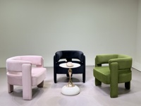 Fauteuil d'appoint noir rembourré avec accoudoirs, confortable pour la lecture, idéal pour la chambre, le bureau à domicile ou le salon