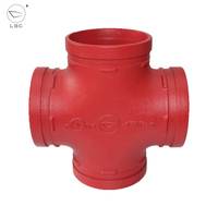 Croix de réduction égale en fonte ductile UL/FM, directement de l'usine, pour systèmes de protection incendie