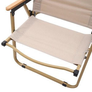 High Back Durable Metal Solid Wood Modern Outdoor Patio <b>Garden</b> Camping <b>Chair</b> Portable Folding Camp Picnic Kermit <b>Chair</b> Khaki - Product Image 4