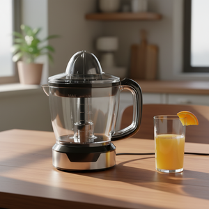 Presse-agrumes léger 25 40W à double sens de rotation, 2 cônes, capacité de 1L, matériau PP AS, cordon d'alimentation de 1m, pièces détachables - Product Image 1