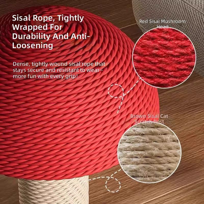 Picture of Cute Pet Toy Mushroom Cat Scratching Post Sisal Cat Climbing Frame Cat ...