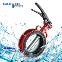 Vanne papillon à levier type Wafer en fonte/acier inoxydable 316L avec joint résilient pour conduites d'eau et de produits chimiques basse pression
