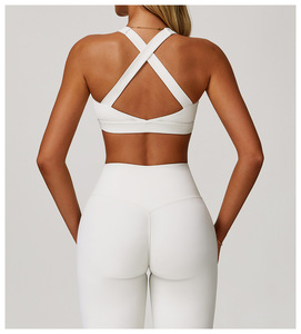 <span class=keywords><strong>Reggiseno</strong></span> Sportivo da Donna Joyyoung <span class=keywords><strong>con</strong></span> Scollo Quadrato, <span class=keywords><strong>Spalline</strong></span> Larghe, Schiena Incrociata, Imbottito, ad Alto Impatto, Senza Cuciture, Top Corto per Palestra e Allenamento - Product Image 2