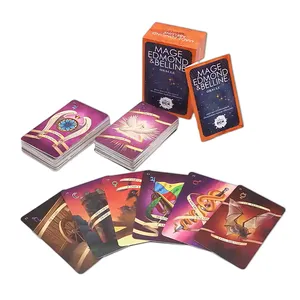 Manufacture paper personalized tarot en espanol games oracle cards cartas decks printing custom tarot card with guidebook