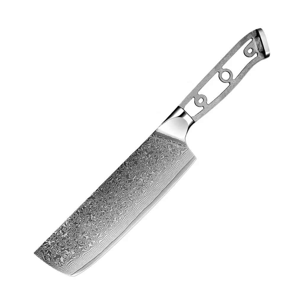 Xituo Damascus thép dao lưỡi trống 67 lớp VG10 Nhật Bản tự làm đầu bếp dao trống sắc nét phụ kiện dao thủ công lưỡi