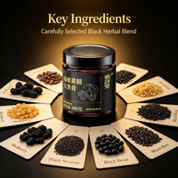 Pâte noire mixte antioxydante de mûrier et de polygonatum, enrichie en céréales noires, pour la protection de la peau et le bien-être des passionnés modernes