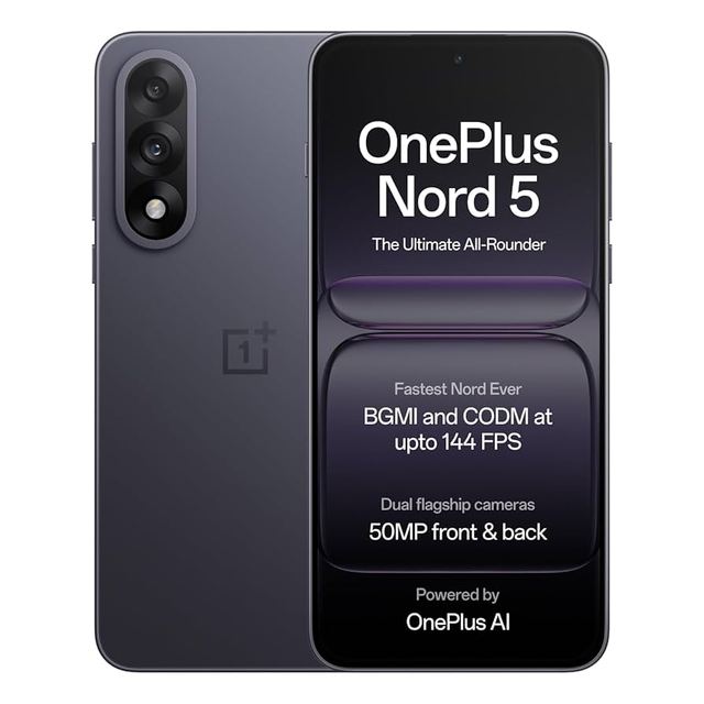 2025 New One Plus Nord 5 Global Version 50MP LYT-700 Camera 1.5K AMOLED Display Snap Dragon 8s Gen 3 OxygenOS 15 5G Smartphone
