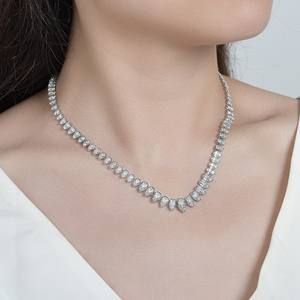 Collar de Moissanita de Estilo Étnico, Chapado en Oro sobre Plata 925, Unisex, Lujoso y a la Moda, para Bodas, Fiestas, Aniversarios y Graduaciones - Product Image 5