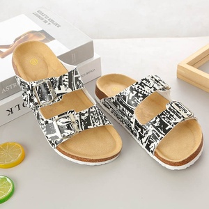 Sandalias de suela de corcho biológico con correas de hebilla para mujer, de alta calidad, con hermoso estampado, gran oferta - Product Image 2