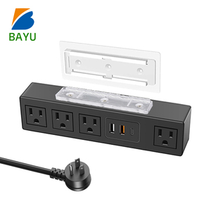 Regleta <span class=keywords><strong>de</strong></span> <span class=keywords><strong>Enchufes</strong></span> Adhesiva Negra para Montar Debajo del Escritorio con Puertos USB, <span class=keywords><strong>Enchufes</strong></span> <span class=keywords><strong>de</strong></span> Escritorio Extraíbles, Enchufe Múltiple para Hogar y Oficina - Product Image 2