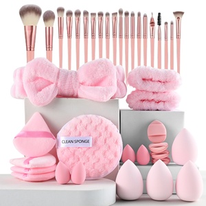 ชุดแปรงแต่งหน้า 46 ชิ้น ขายดี ชุดพัฟแต่งหน้า อุปกรณ์เสริมความงาม แปรงล้างหน้า แปรงไนลอนและพลาสติก - Product Image 2