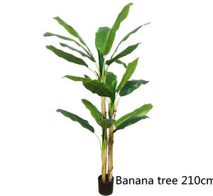 Plantas artificiales <span class=keywords><strong>gigantes</strong></span> en maceta para exteriores, árbol de plátano, bonsái, verde, centro de mesa, árbol artificial para el hogar, venta al por mayor - Product Image 4