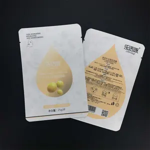 Food Grade Custom Bedrukte Aluminiumfolie 3 Side Seal Zakje Plastic Gezichtsmasker Verpakking Zak