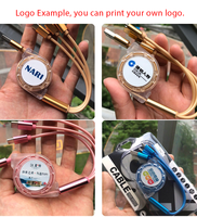 Individuelles Logo 3-in-1 Einziehbares Multi-USB-Ladekabel Reines Kupfer Mehrfach-Ladekabel 3 in 1 Einziehbares Ladekabel