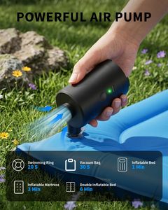 2026 Hiking Camping Accessories Electric Air Pump Inflatables 3600mAh Battery Fast In/Deflating Portable ABS Airbed Pump - Product Image 3
