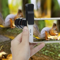Objectif de téléphone télescopique professionnel 8x 12x avec zoom réglable pour smartphones