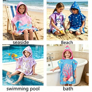 Toallas de <span class=keywords><strong>Playa</strong></span> con Capucha para Niños, Personalizadas, Ultra Suaves, de Secado Rápido, con Estampado Animal, para <span class=keywords><strong>Playa</strong></span>, Surf, Piscina, Aguas Termales, Albornoz Infantil - Product Image 3