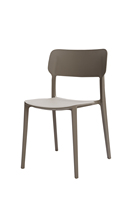Chaise de salle à manger moderne DHF en PP, design sans accoudoirs avec siège en plastique pour la salle à manger à domicile