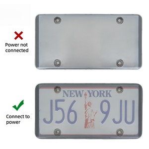 Functional US Standard License Plate Frame,Frosted US Standard License Plate Frame with Cigarette Lighter <b>Socket</b> - Product Image 2