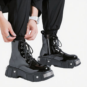 Botas de Tobillo con Cordones para Hombre de Alta Calidad, Diseño Moderno y Duradero, Plantilla Plana de EVA para Verano, Otoño e Invierno - Product Image 2