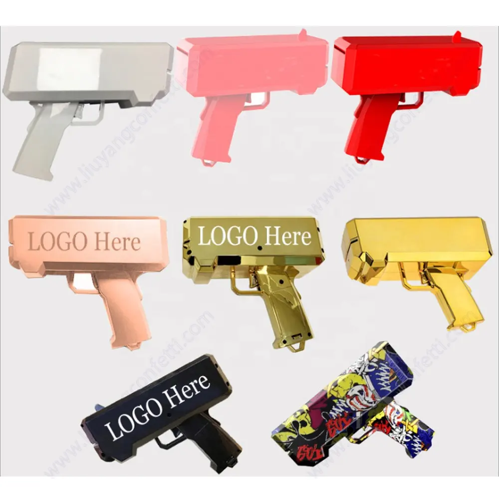 Spray Shooter Super Toy Gold Cash Flying Latest Paper Party Celebration Machine Custom Customization Shoot Red Real Money Gun