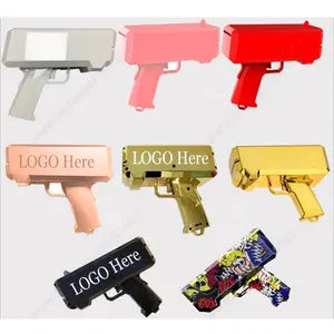 PISTOLA DE PULVERIZACIÓN para fiestas, juguete de oro, efectivo, último papel, celebración, máquina personalizada, disparo, color rojo, Real