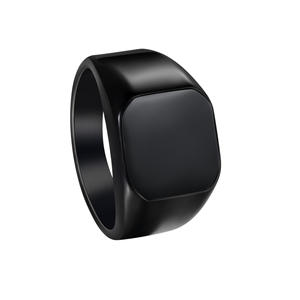 Bague simple et lisse en acier inoxydable pour hommes et femmes, personnalisable, vente en gros - Product Image 2