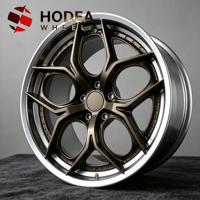 Jantes forgées à deux pièces avec verrouillage arrière de 18/19/20/21/22 pouces pour Ferrari BMW Tesla, jantes concaves profondes en bronze mat personnalisées pour GM Ford Dodge