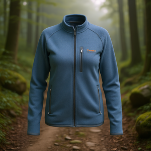 Veste en polaire d'extérieur Truper pour femmes, coupe-vent, fermeture éclair intégrale, col montant, couleur bleu uni, coupe régulière, vêtements de sport d'hiver - Product Image 2