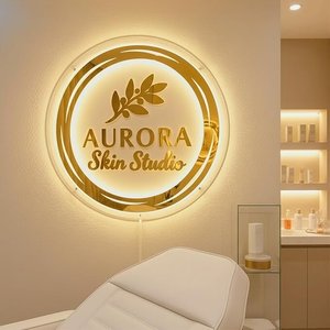 דוגמאות לוגו LED ושלטי לוגו תלת מימד עם שלט רחוק לעיצוב שמות עסקיים, שלטים פנימיים למשרדים וחנויות - Product Image 4