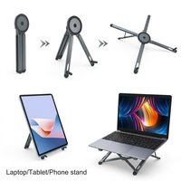 Nouveau support ergonomique pour ordinateur portable en alliage d'aluminium de qualité supérieure, support polyvalent 3 en 1 pour ordinateur portable, tablette et téléphone