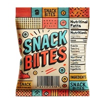 Sachets d'emballage personnalisés imprimés en héliogravure, résistants à l'humidité, refermables, pour petites collations et aliments pour animaux de compagnie, avec fermeture éclair