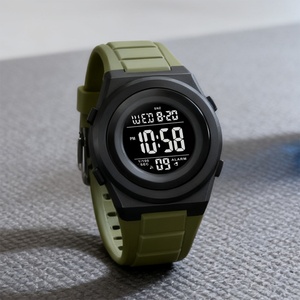 Montre digitale pour homme, luxe, plongée, alarme, bracelet en silicone, étanche, montre digitale d'extérieur pour homme avec chronographe - Product Image 4