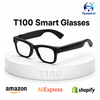 Lunettes Caméra Intelligentes IA T100 – Enregistrement Vidéo 8MP, Transfert Wi-Fi, Double Haut-Parleur, Trois Micros, Traduction et Compte rendu de Réunions